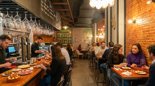 Ambiente de bar para afterwork en General Oráa, Madrid