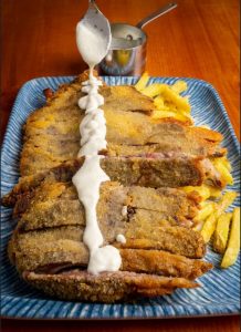 Salsa Veloute o cabrales en el cachopo
